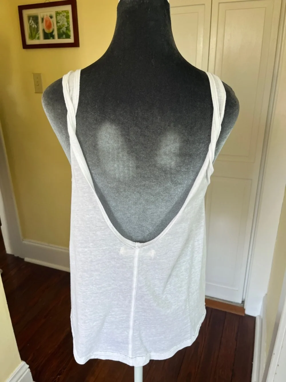 Free People We The Free White Ring-Shoulder Tank Top - Picture 4 of 6